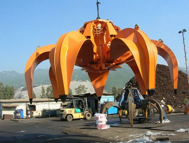 orange peel grab bucket